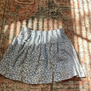 Blue floral skirt from Zara